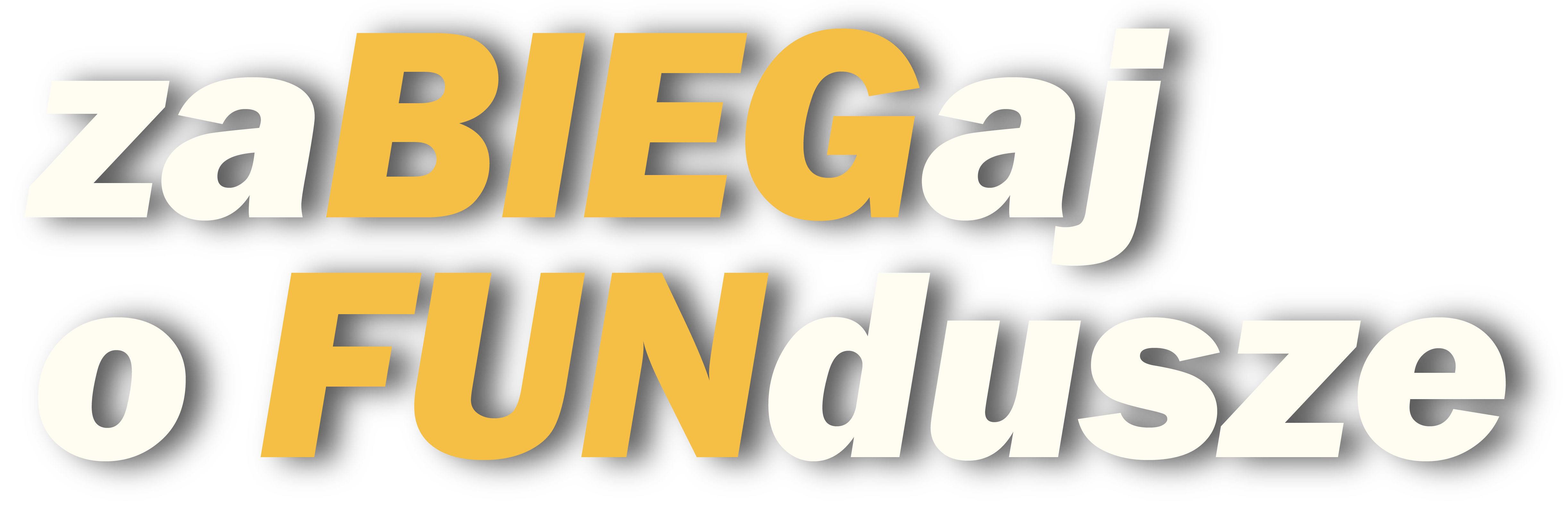 Zabiegaj o fundusze – logo wydarzenia z kolorowym tekstem